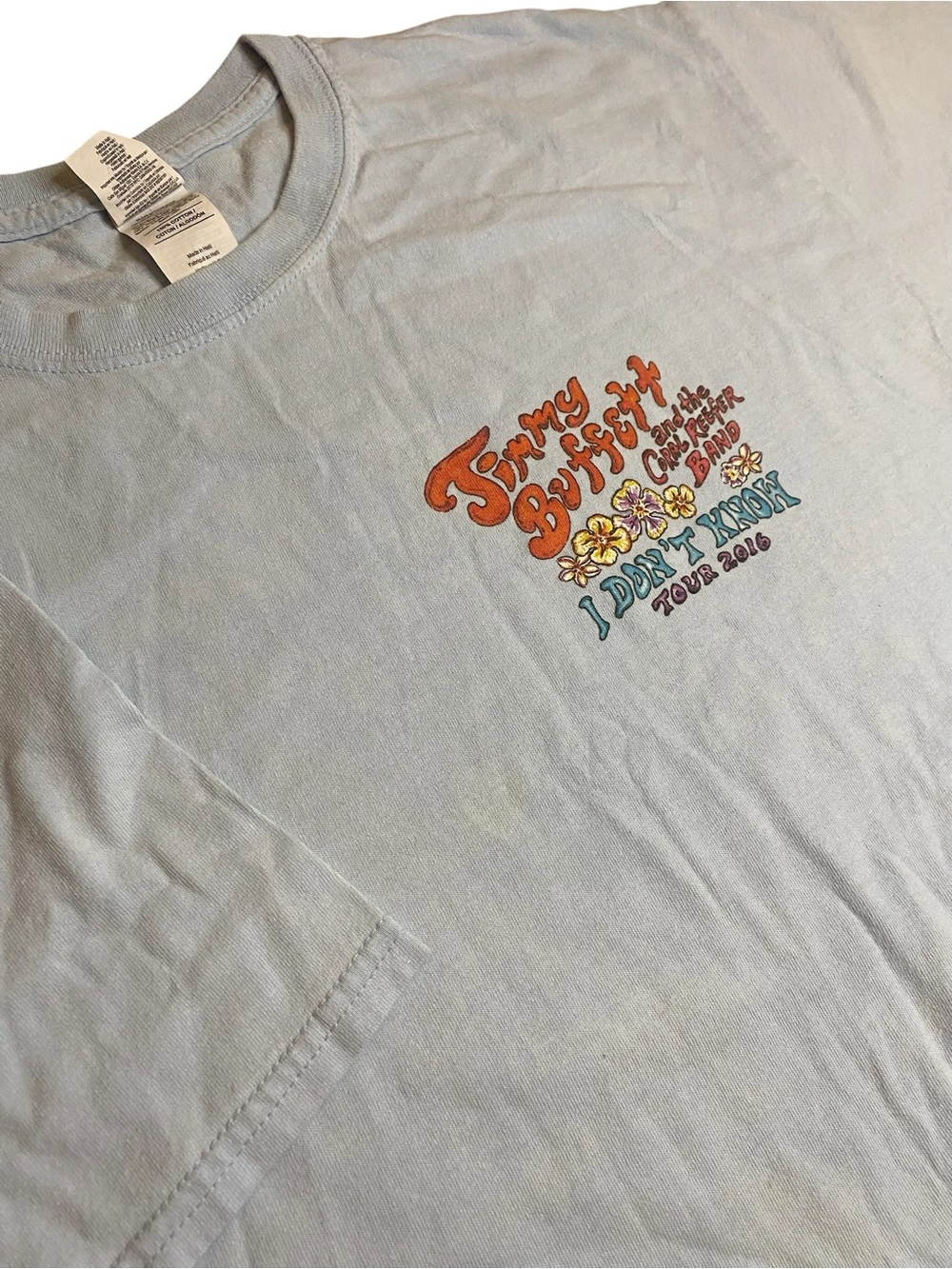 Jimmy Buffet Coral Reefers 2016 Tour Tee Men’s L Unisex Tropical Beach Concert